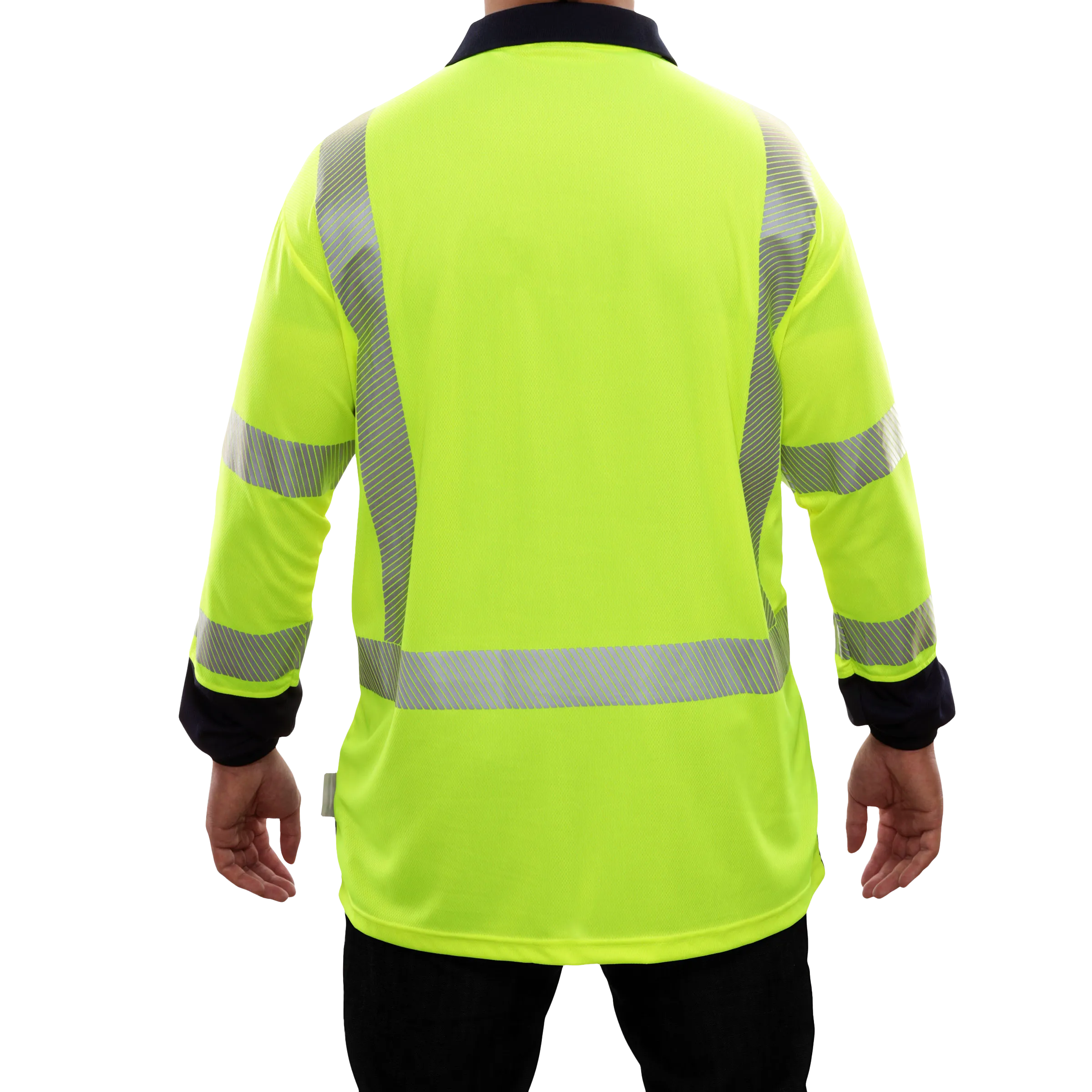 316CTLN Hi-Vis Two-Tone Long Sleeve Pocketed Safety High Visibility Polo Shirt