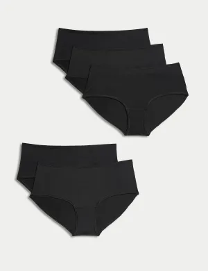 5 Pairs Marks & Spencer No VPL Low Rise Microfiber Shorts Black