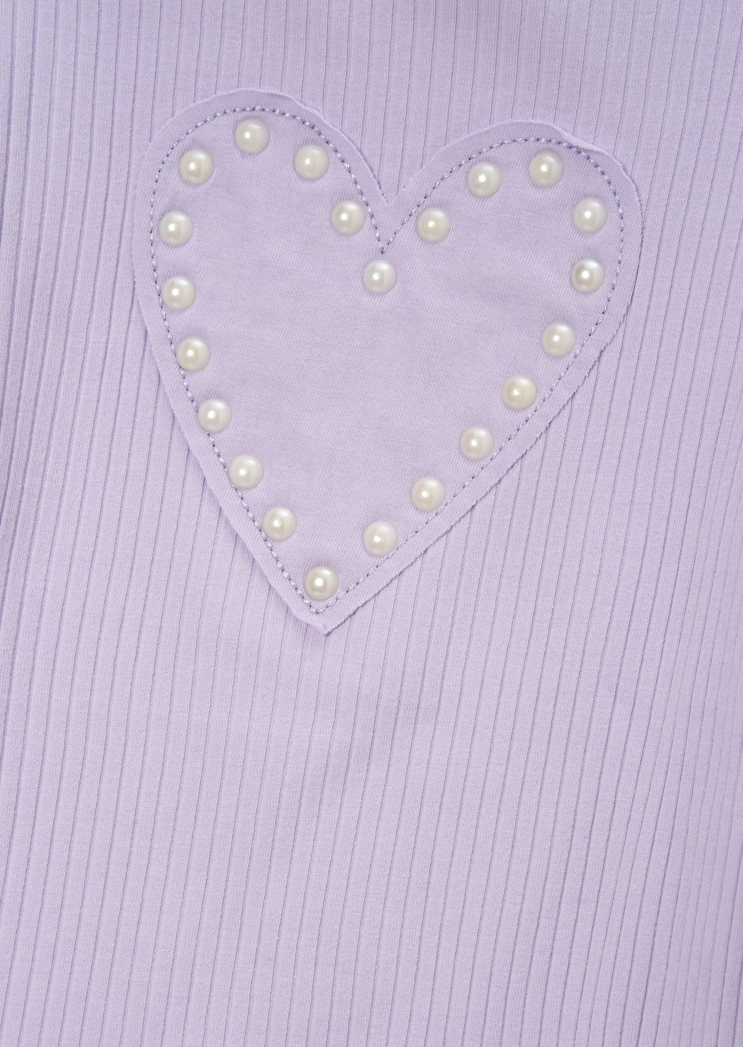 Agatha Purple Rib Heart Top