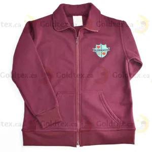 Allion Elementary School Burgundy Fleece Cardigan