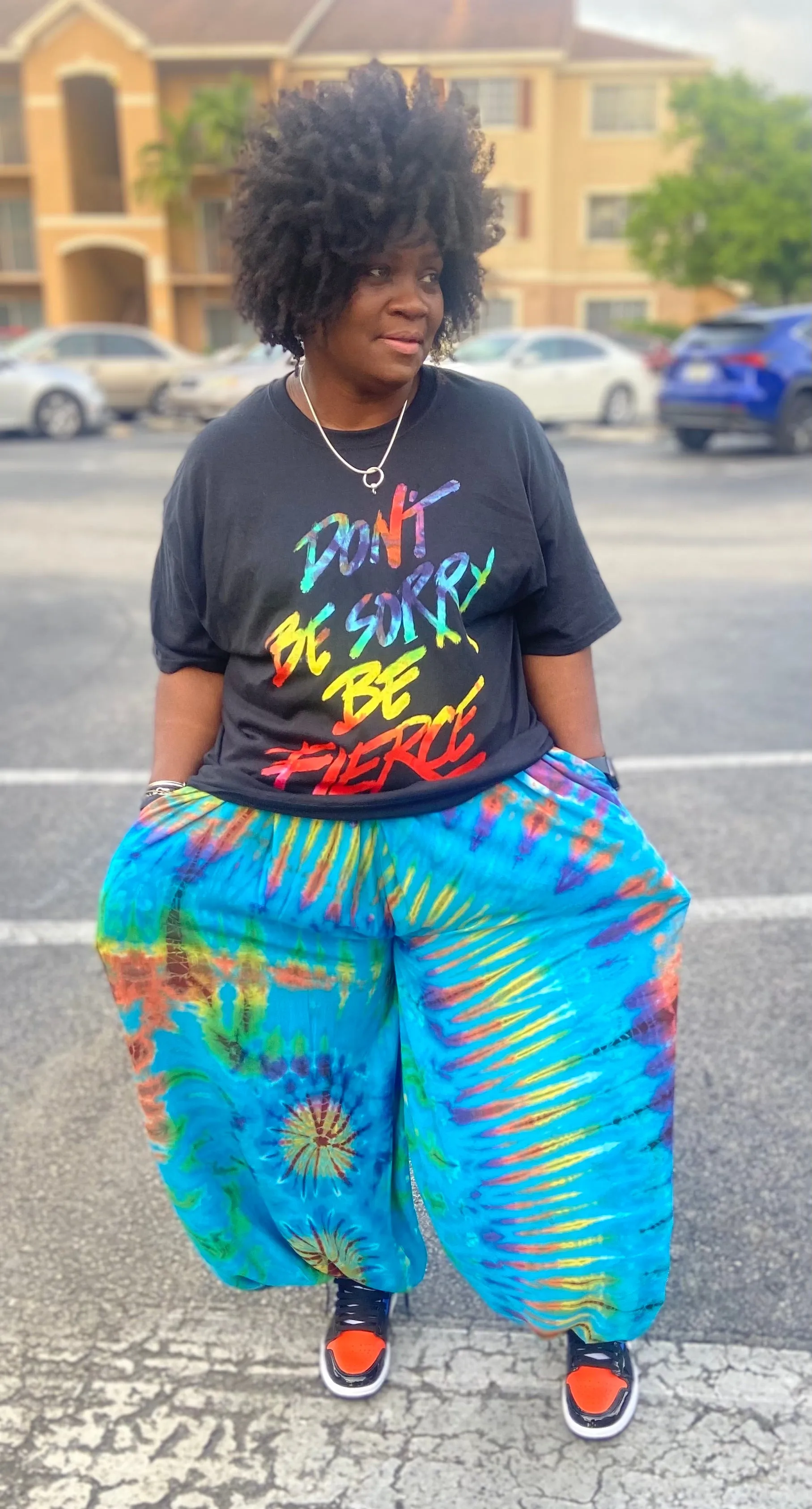 Aqua Tye Dye Harem Pants