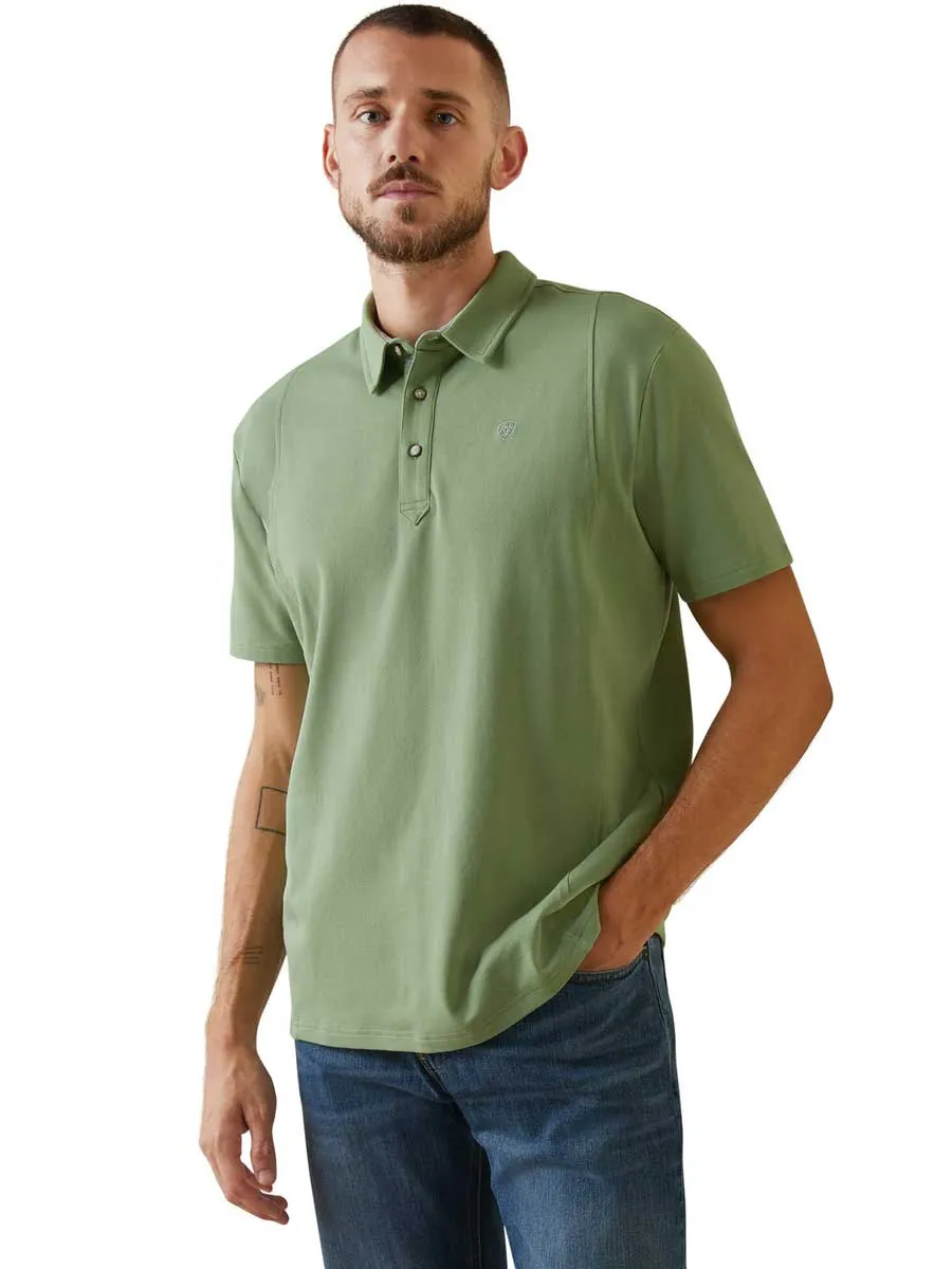 ARIAT Medal Polo Shirt - Men's - Basil