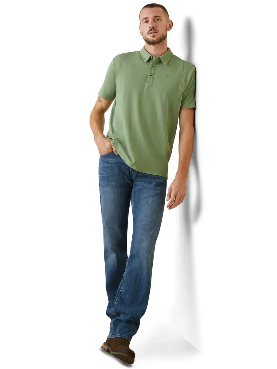 ARIAT Medal Polo Shirt - Men's - Basil