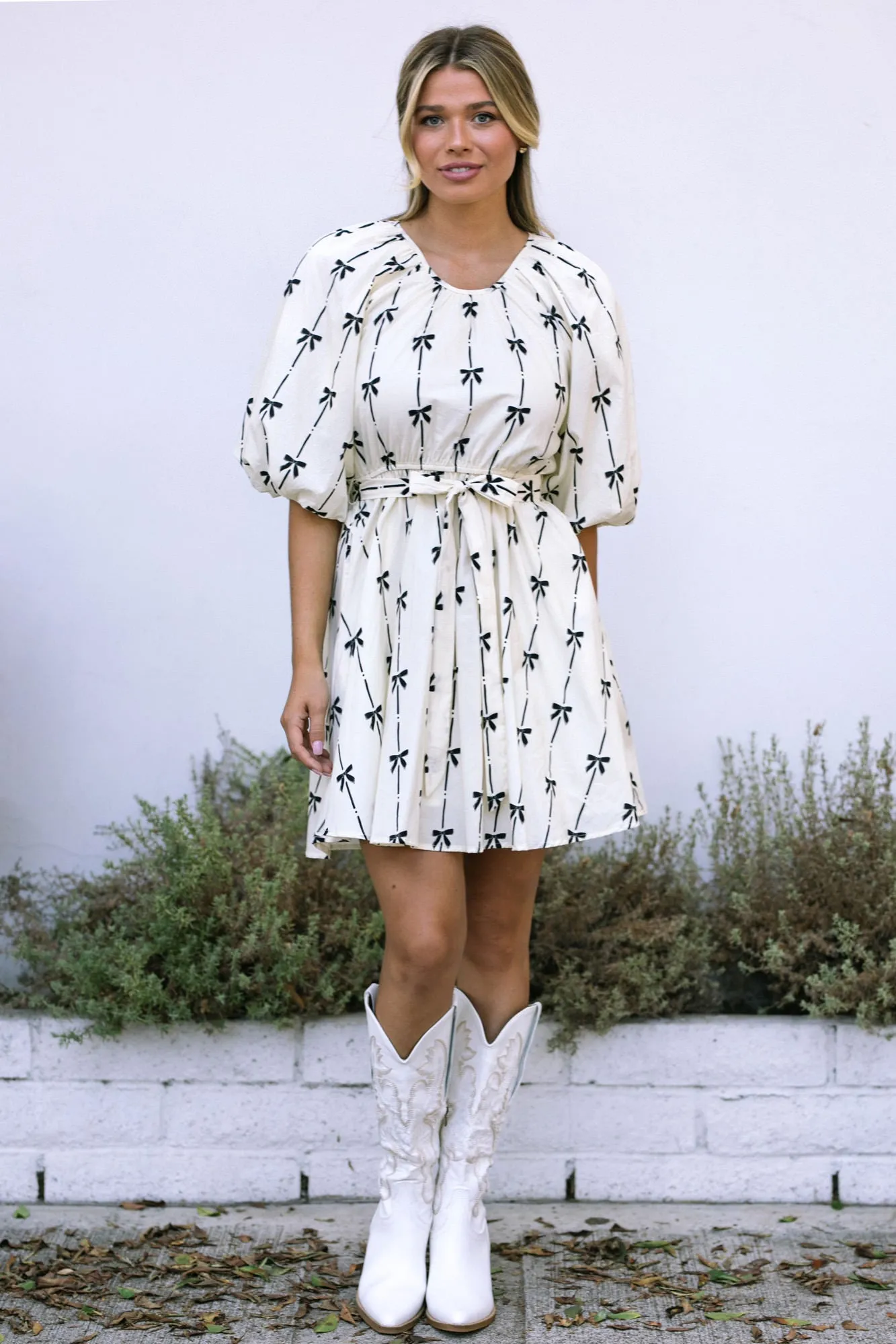 Atlas Bow Mini Dress