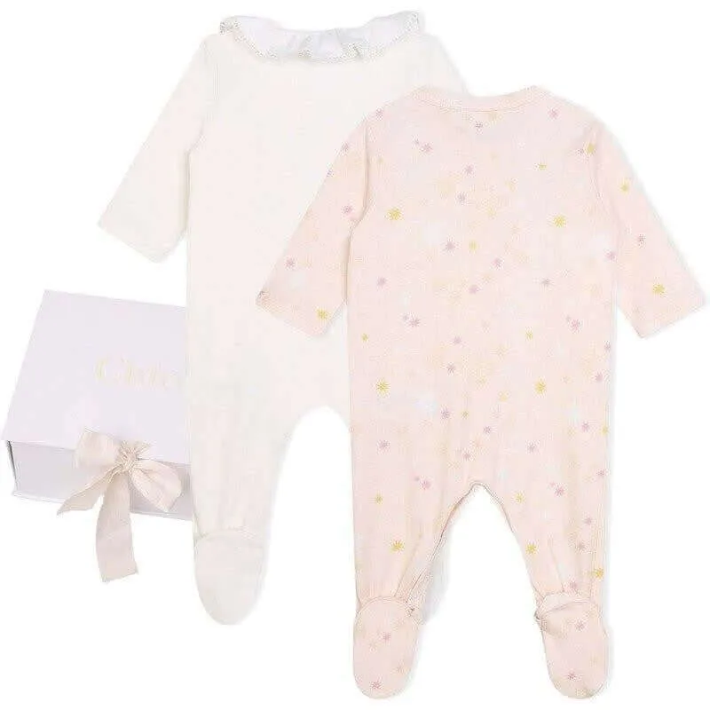 Baby Girls Chloe Set Of Two Babygrows