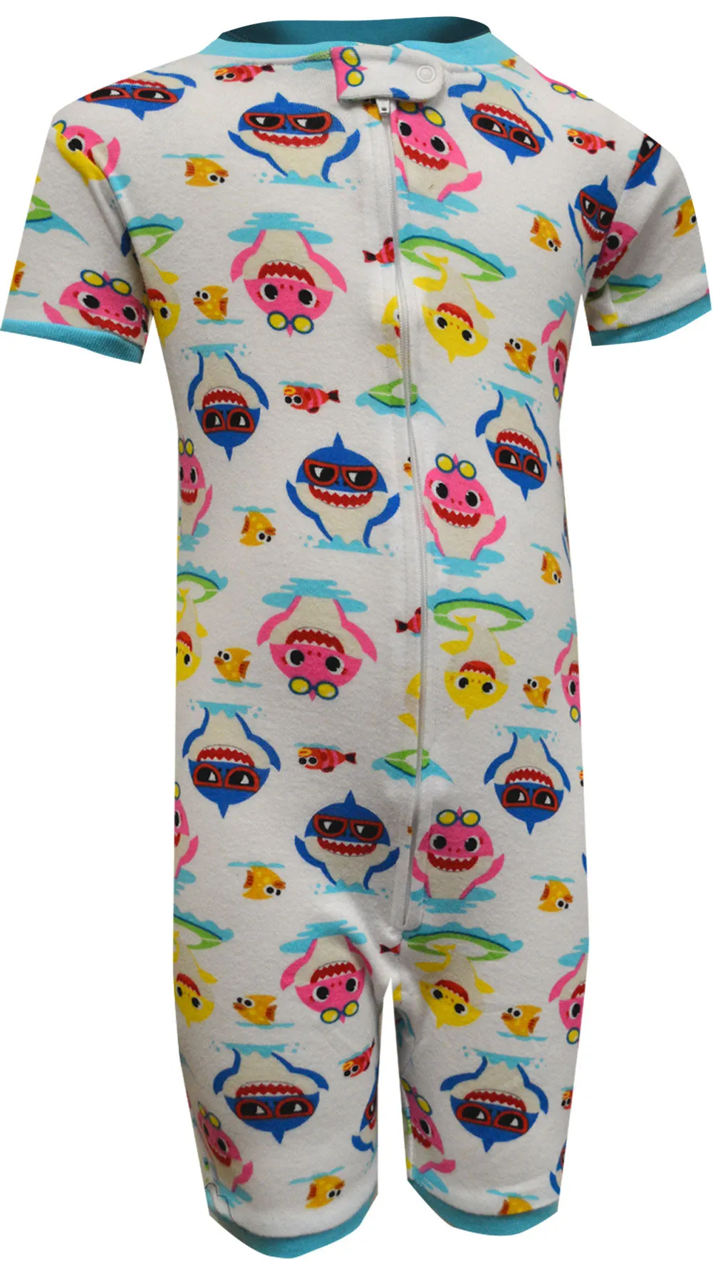 Baby Shark Water Fun Cotton Infant Sleeper One Piece Pajamas