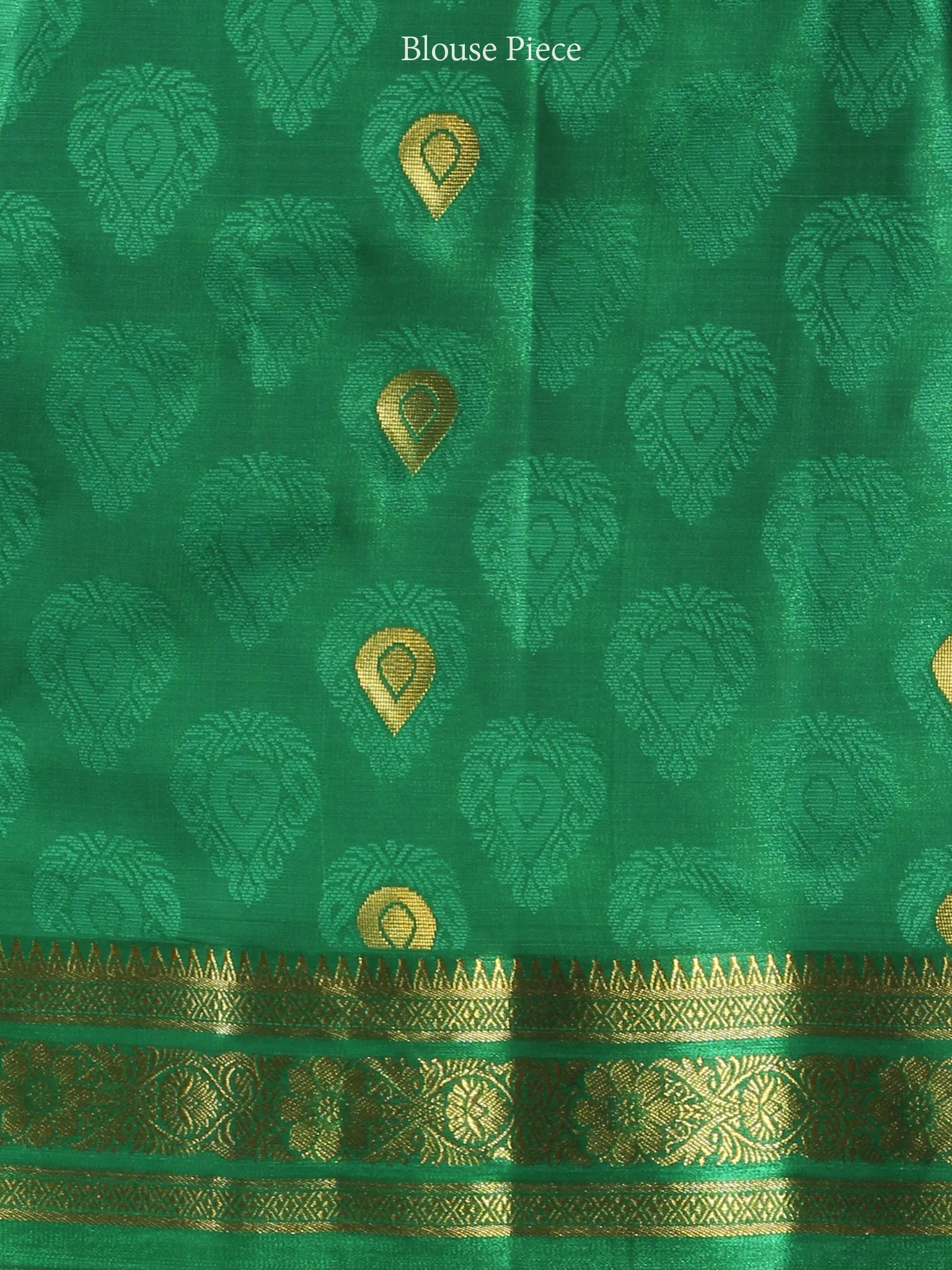 Banarasee Art Silk Saree With Resham Zari Weave - hot Pink Green & Gold - S031704391