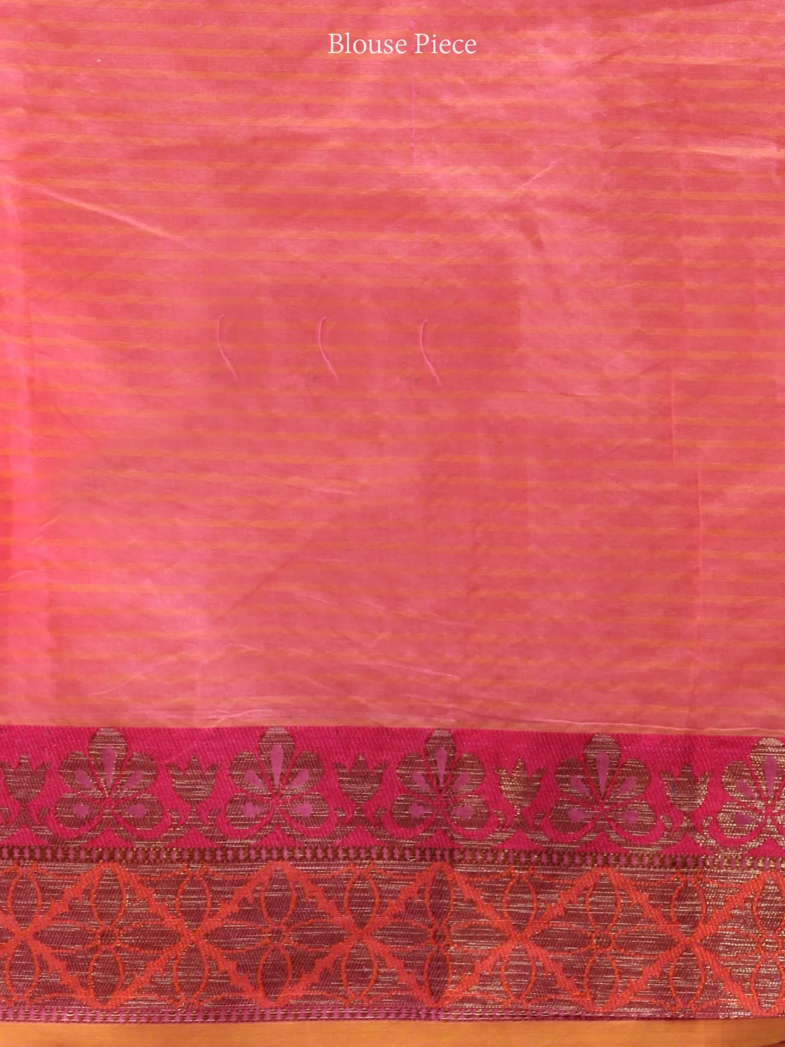 Banarasee Cotton Silk Saree With Zari Work - Pink Yellow & Gold - S031704421