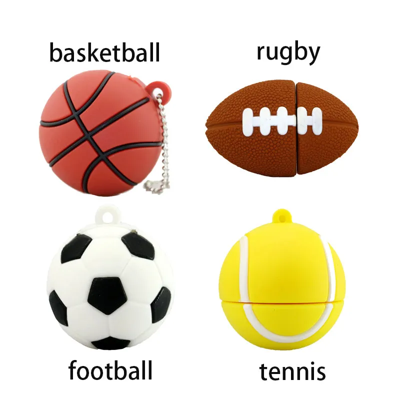 Basketball Sport Ball Usb Flash Drive 4GB 8GB 16GB Football Memory Stick Storage Ball Pendrive Mini Usb Disk Flash Card USB 2.0