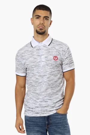 Canada Weather Gear Patterned Stripe Detail Polo Shirt - White