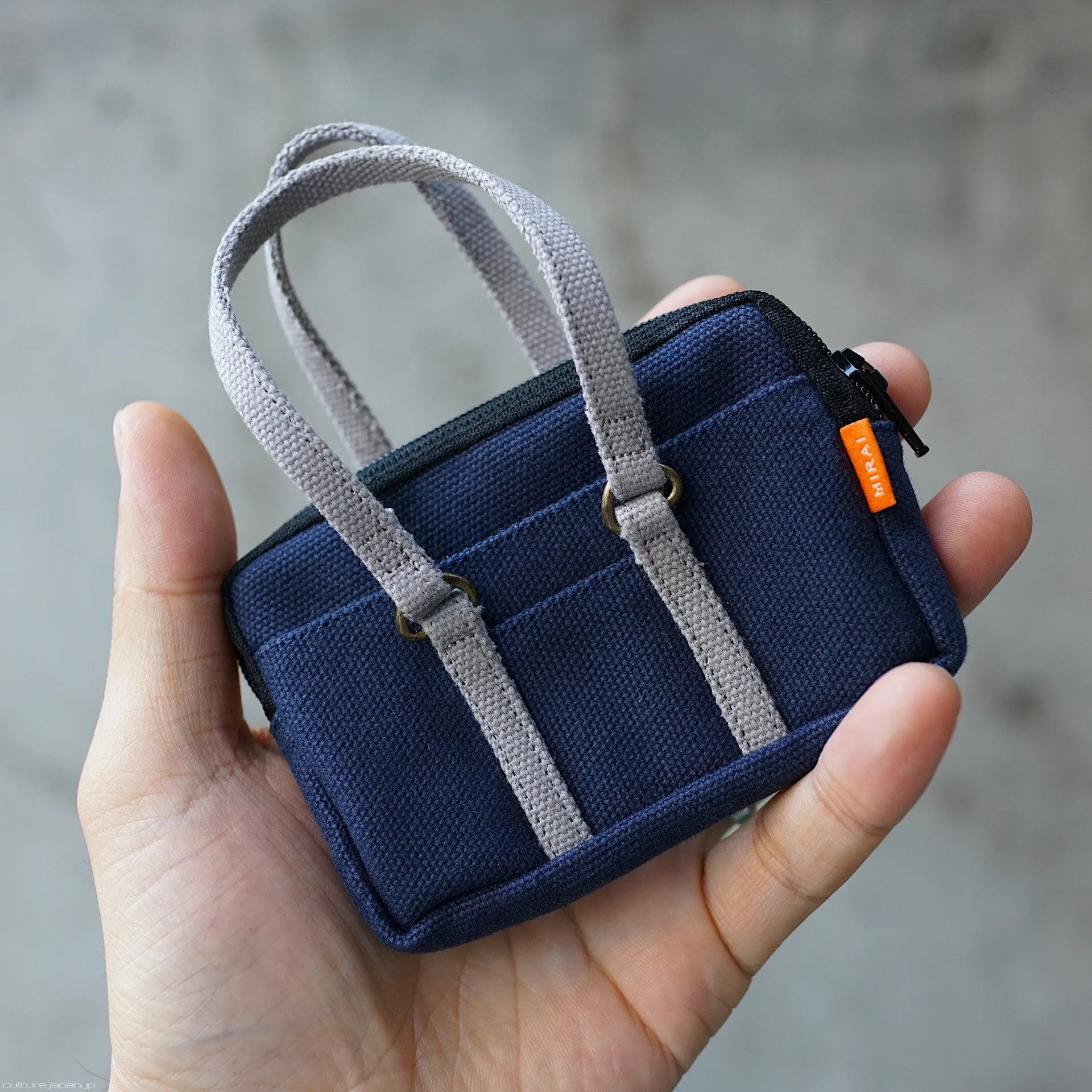 Canvas School Bag (Navy)