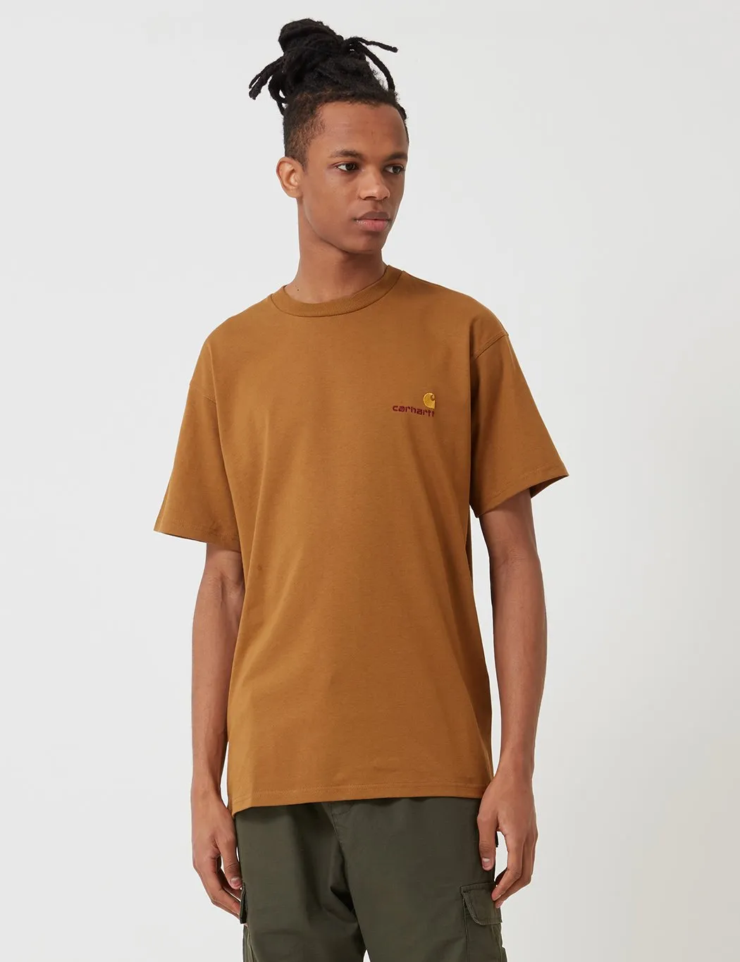 Carhartt-WIP American Script T-Shirt - Hamilton Brown