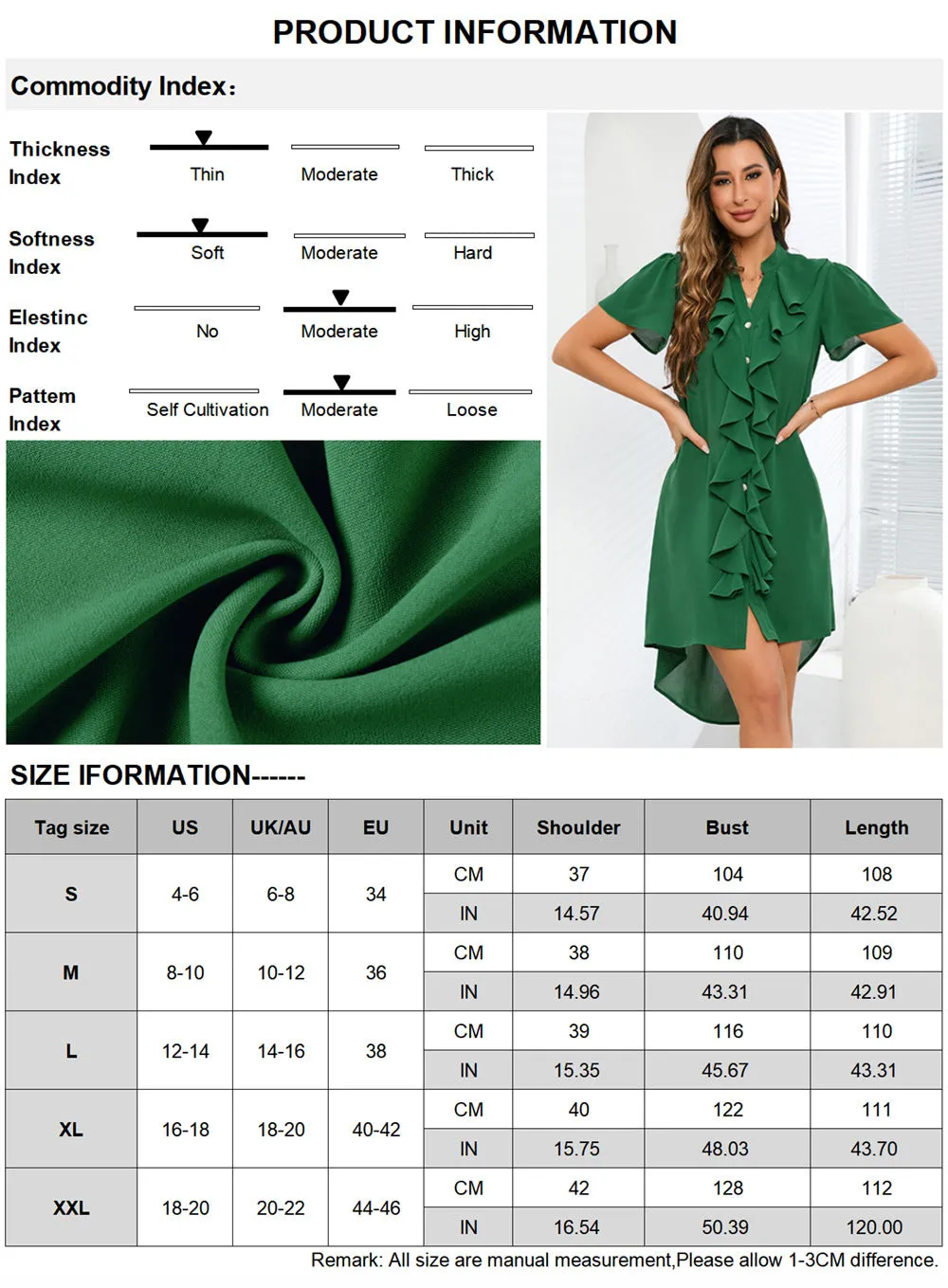 Casual Ruffled Plus Sizes Daily Dresses