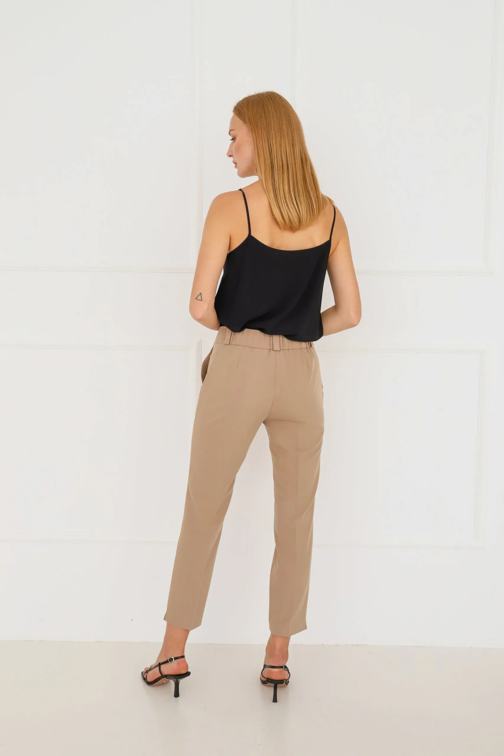 Cigarette Pants Beige