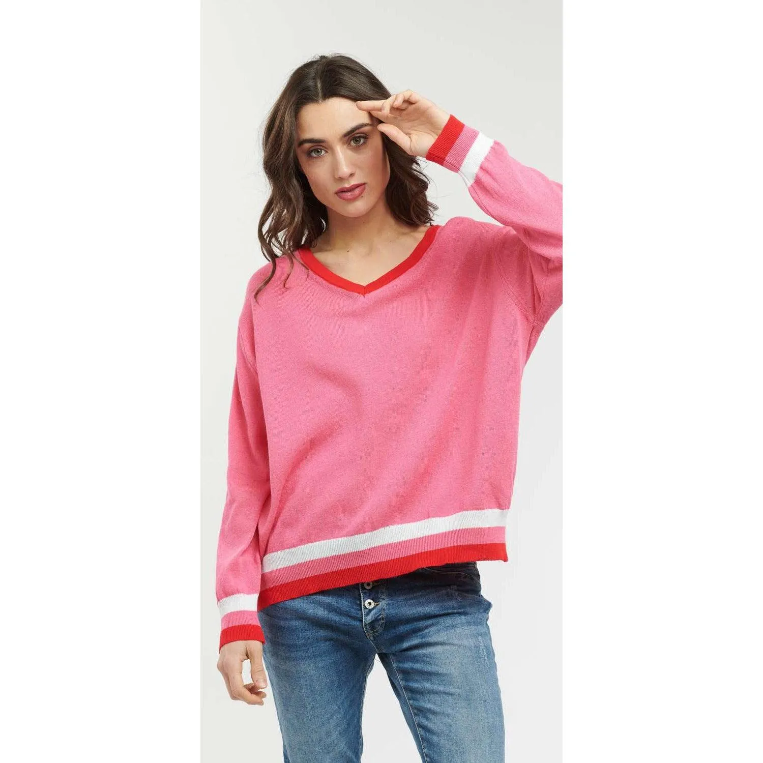 College Knit - Fuschia