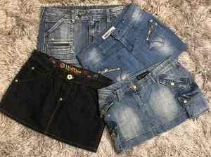 Denim Micro Mini Skirt