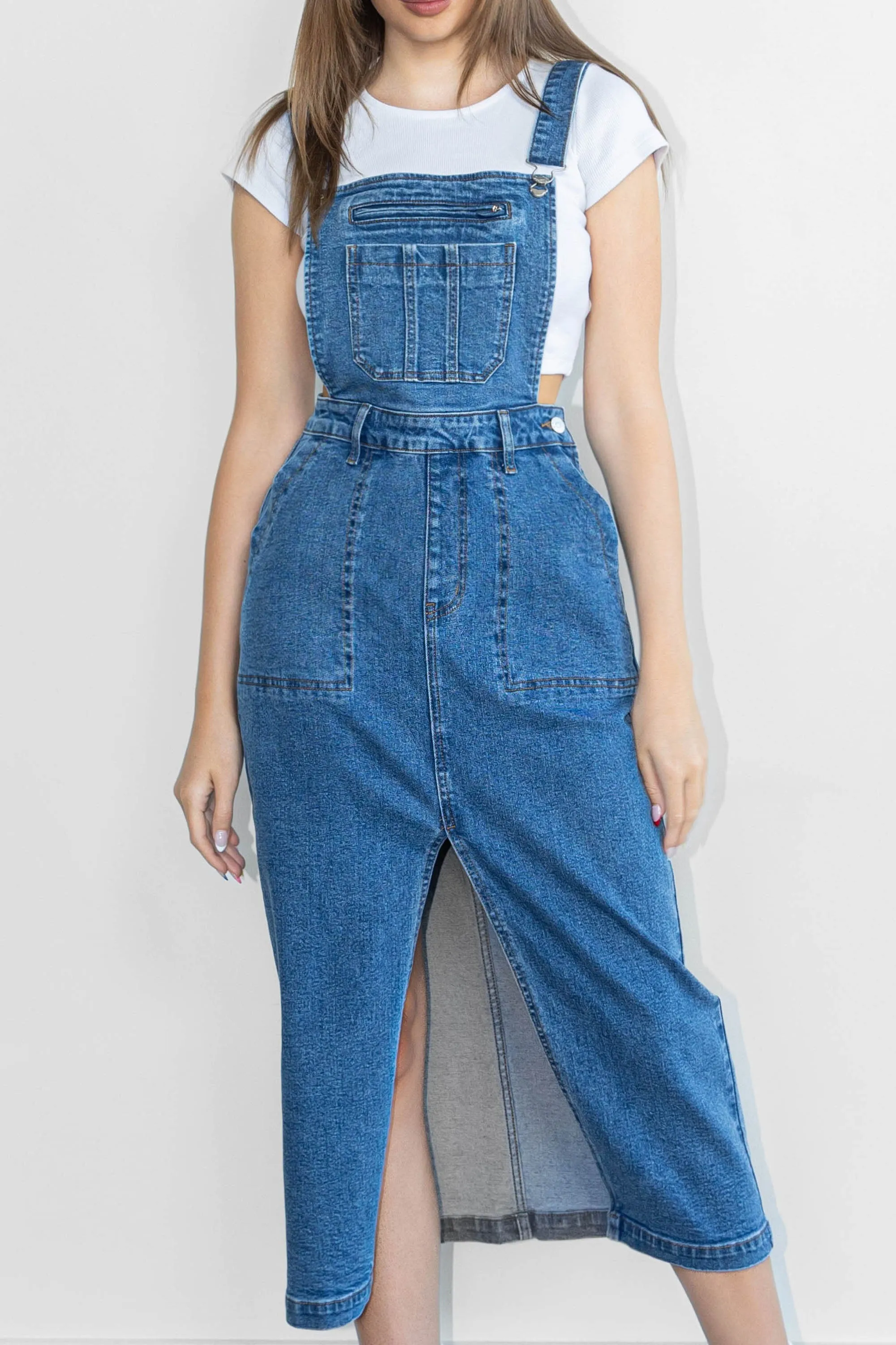 Dungaree Skirt Jumpsuit