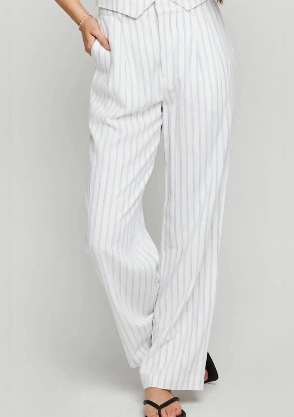 Elliot White Stripe Pants