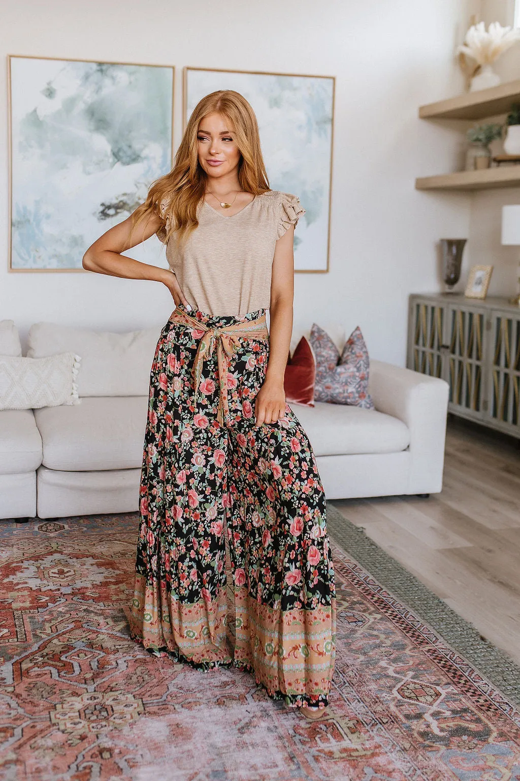 English Garden Palazzo Pants