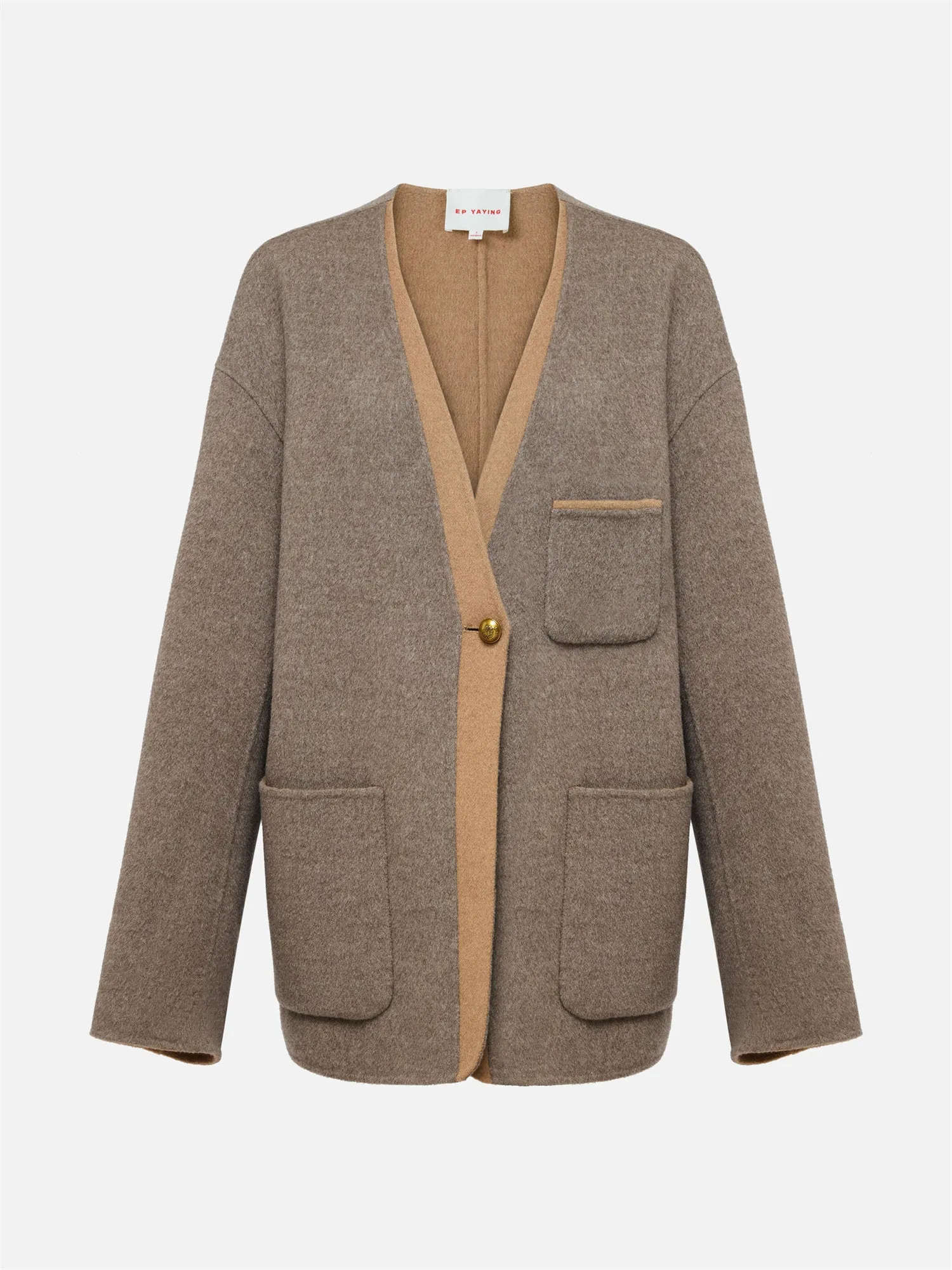 EP YAYING Yak Wool Cashmere Double-Sided Wool Coat