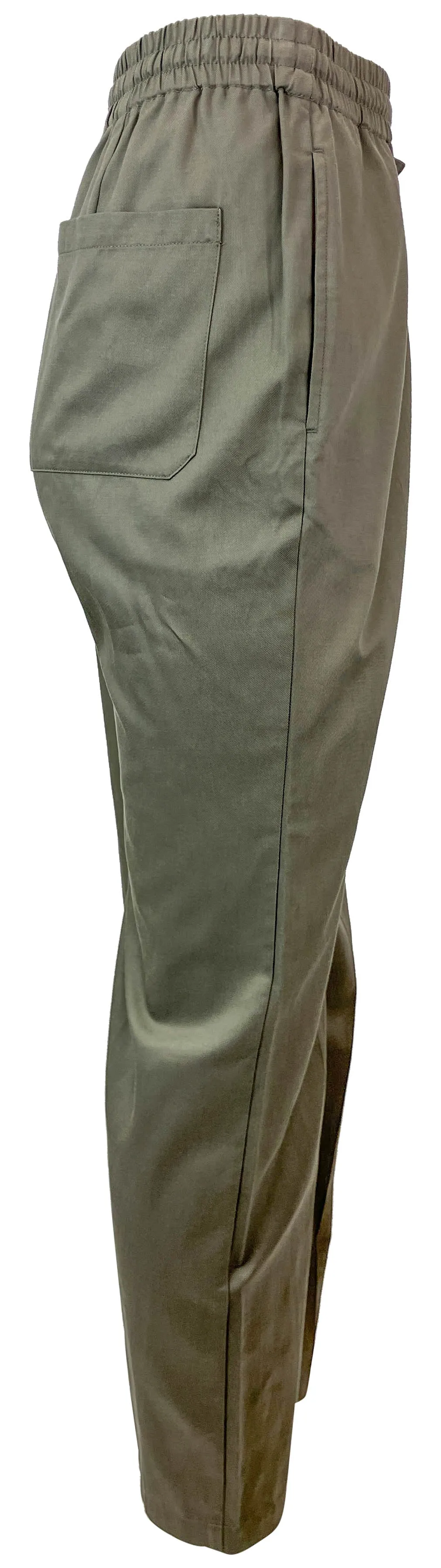 Frame Elastic Waist Pants in Green