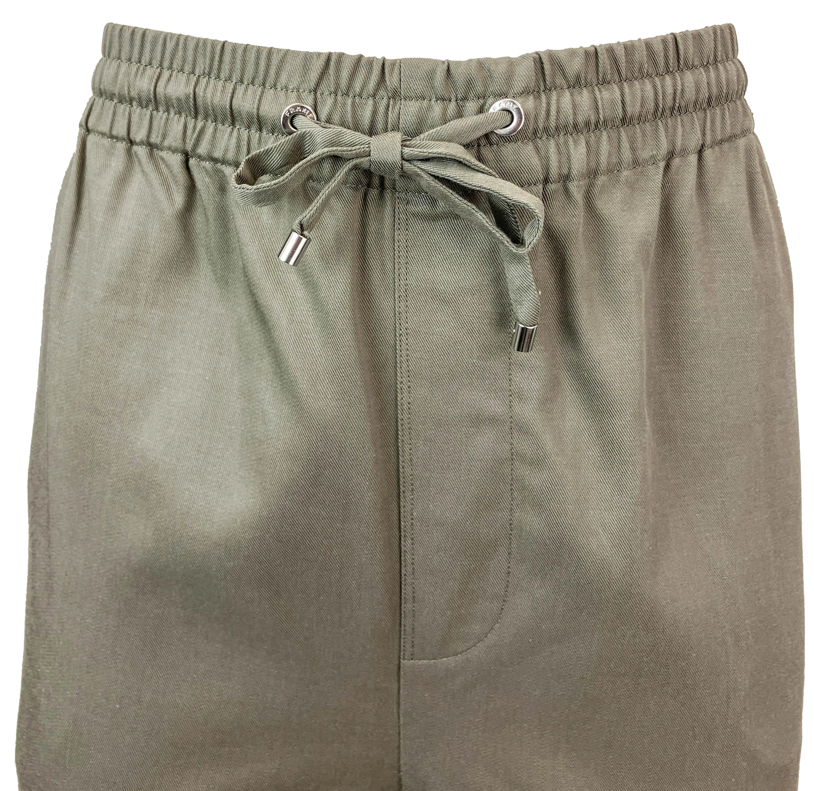 Frame Elastic Waist Pants in Green