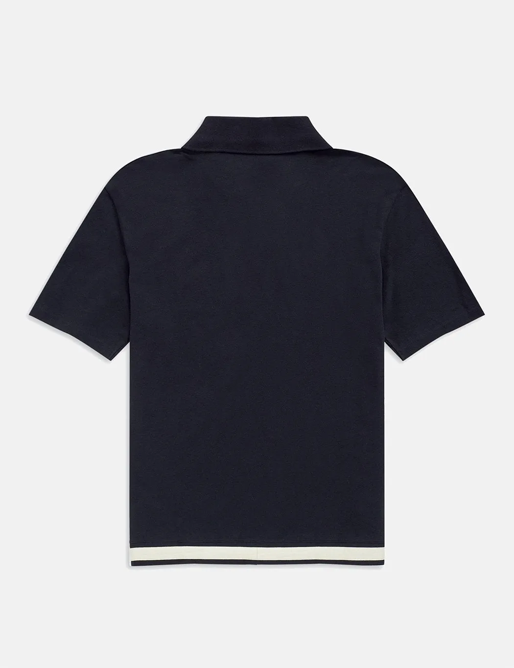 Fred Perry Reissue Pique Button Through Shirt - Navy Blue