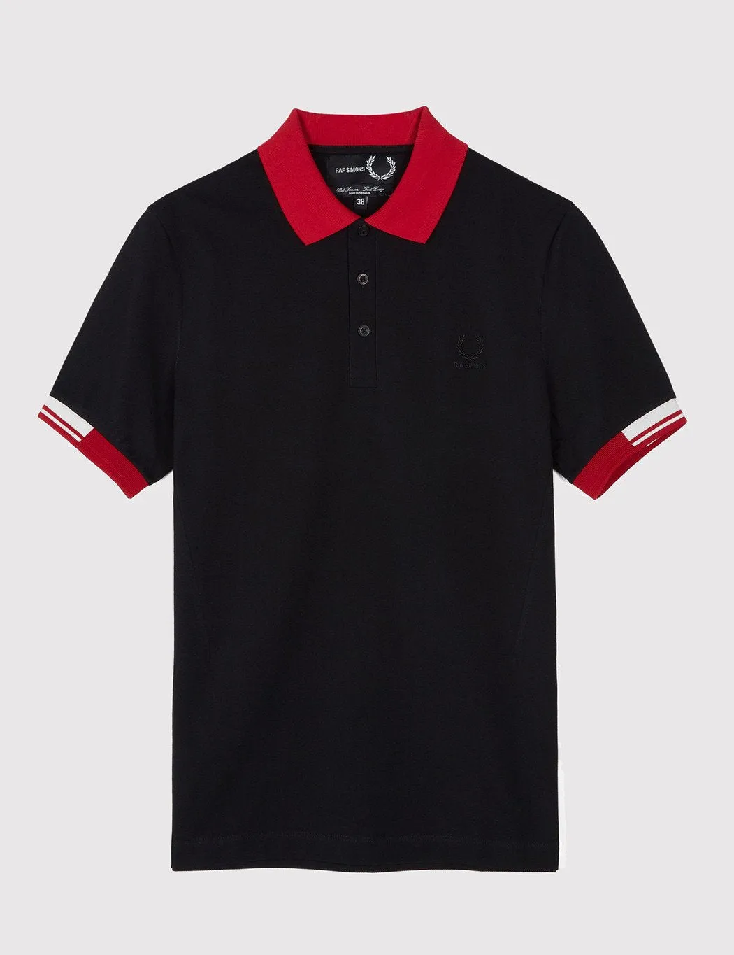 Fred Perry x Raf Simons Tipped Cuff Pique Shirt - Black