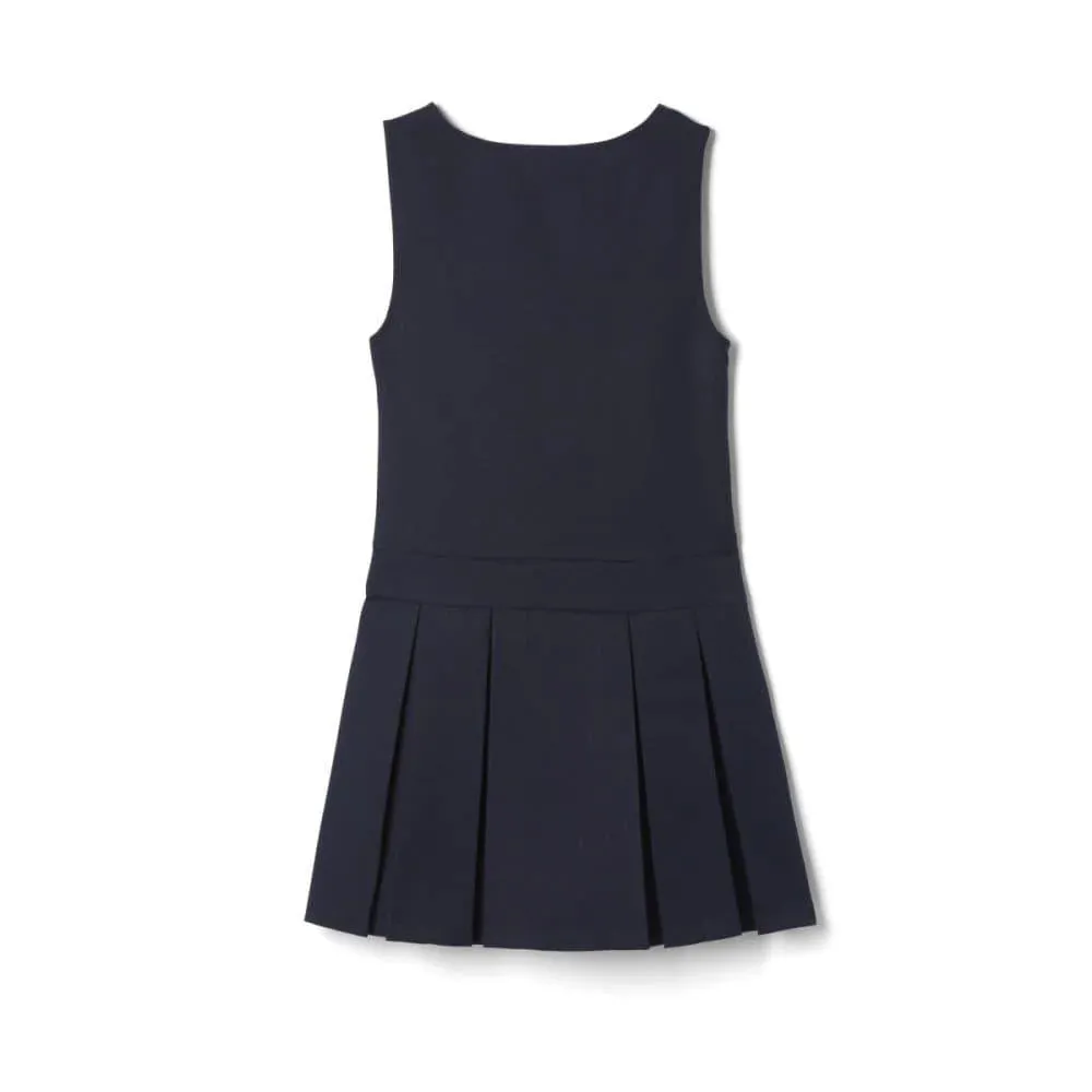 French Toast Girls School Uniform Pleated Jumper with Heart Zipper - Navy - SY9249