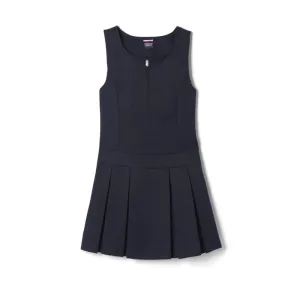 French Toast Girls School Uniform Pleated Jumper with Heart Zipper - Navy - SY9249