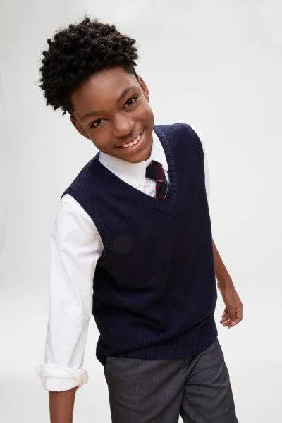 French Toast V-Neck School Uniform Sweater Vest - Navy - SC9016