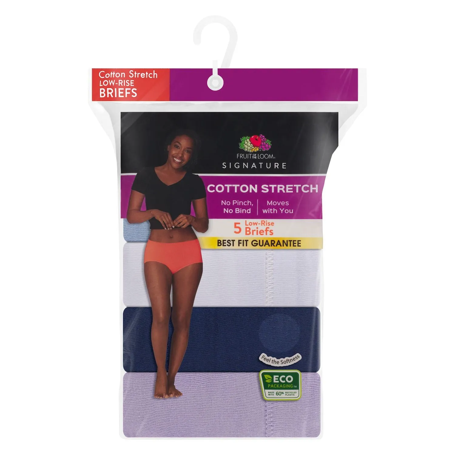 Fruit of the Loom 360 Women's Low Rise Thong Panties, 5 Pieces, 5DCSSLB Fruit of the Loom