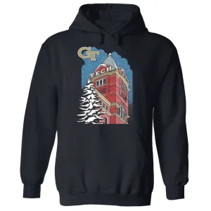 Georgia Tech Yellow Jackets Holiday Tech Building Navy Sweatshirt