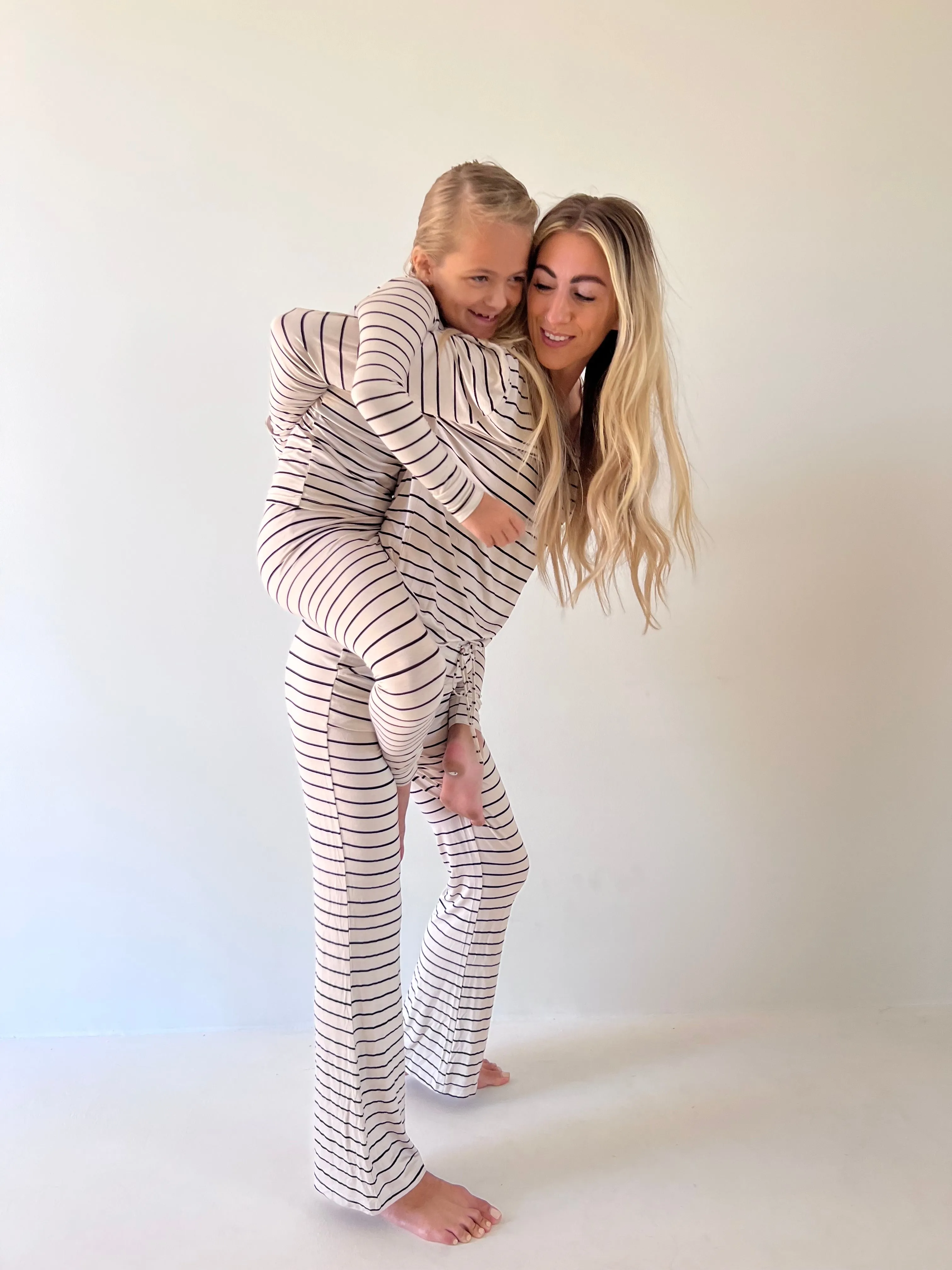 Grey & Black Stripe | Bamboo Women’s Pajamas