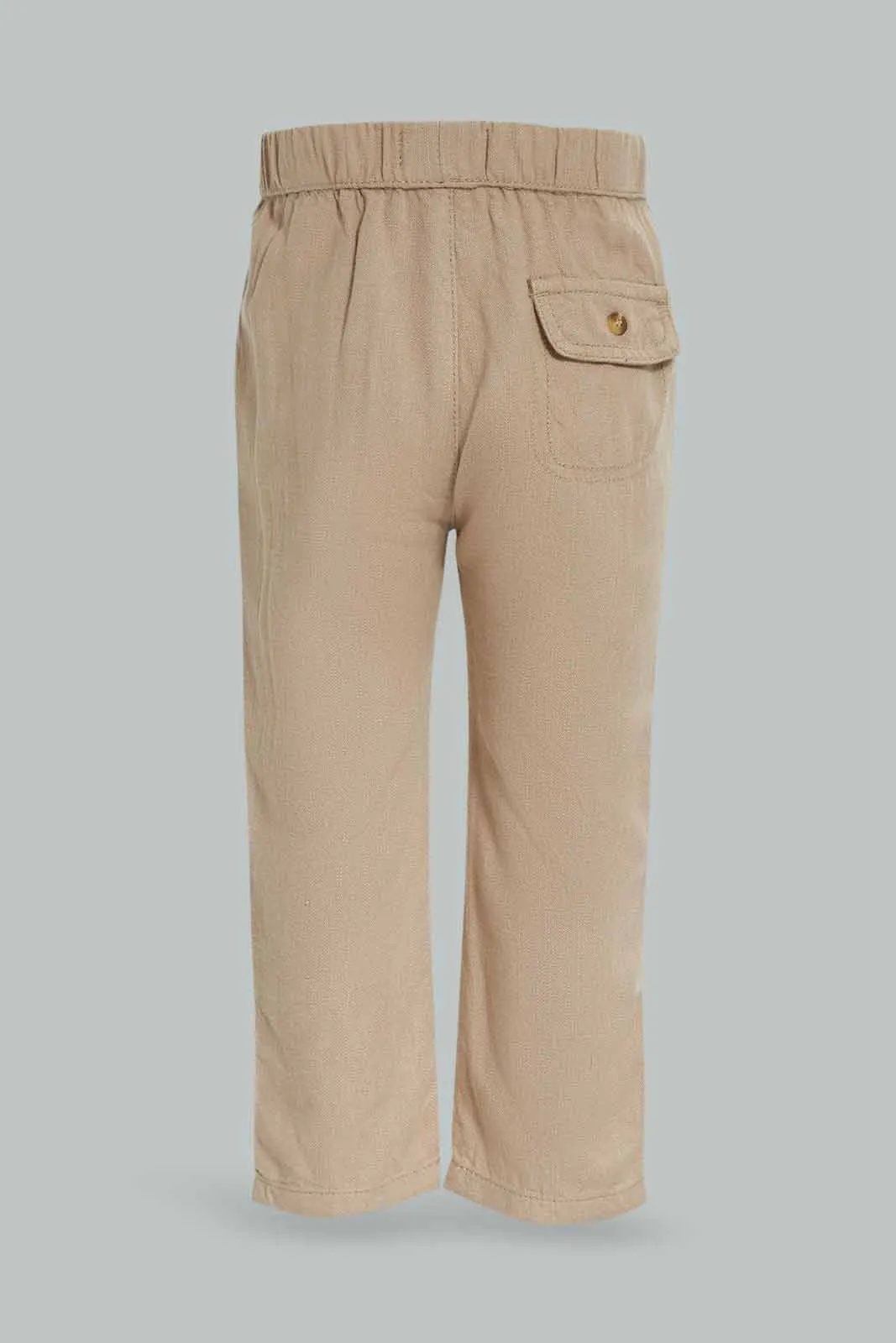 Infant Boys Beige Linen Trouser