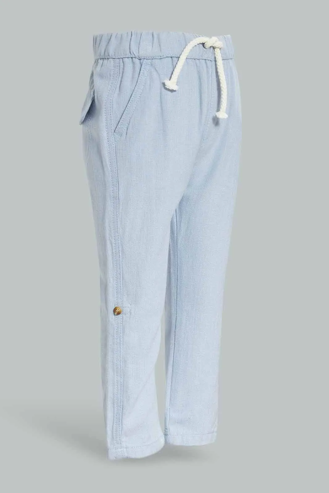 Infant Boys Blue Linen Trouser