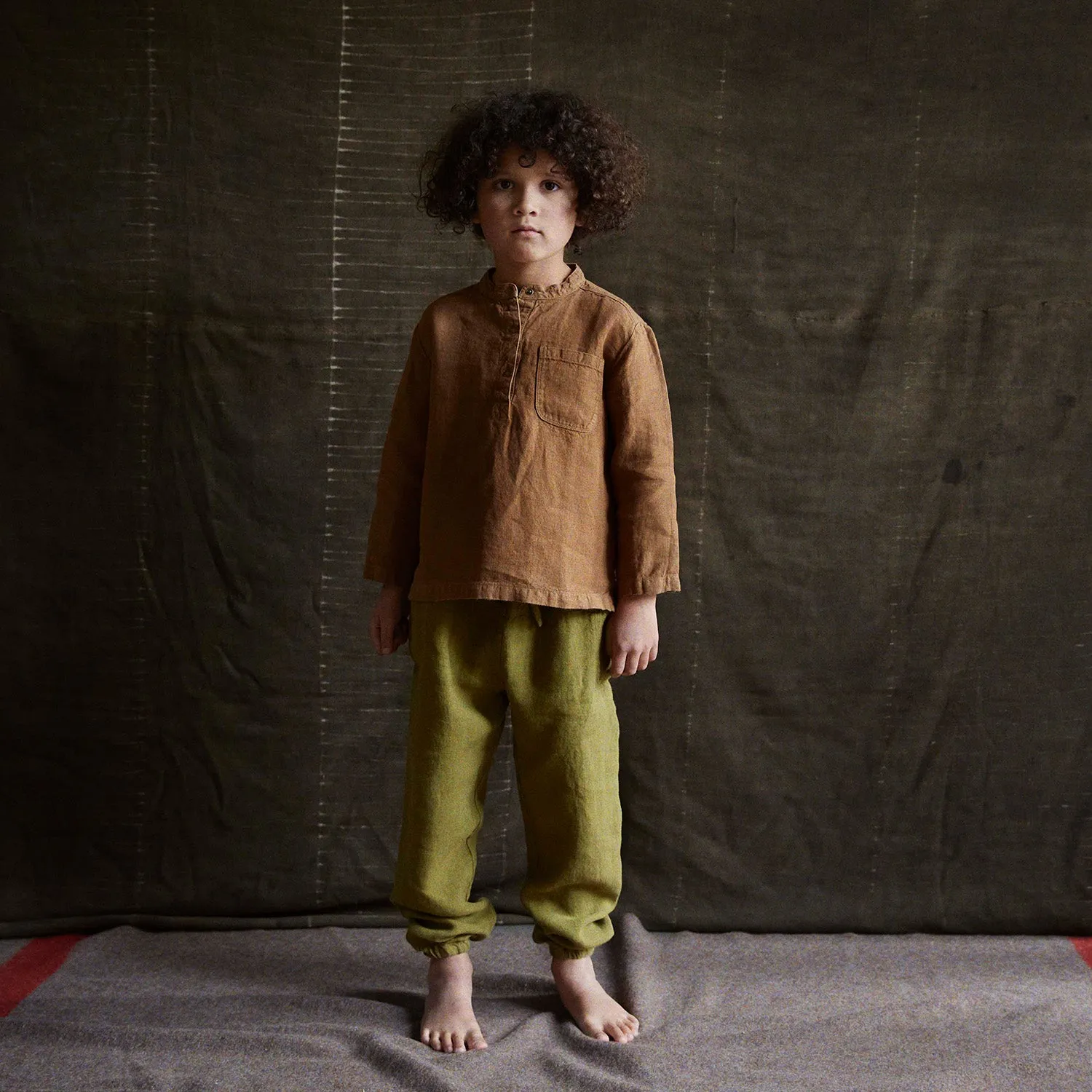 Linden Trousers - Linen - Olive