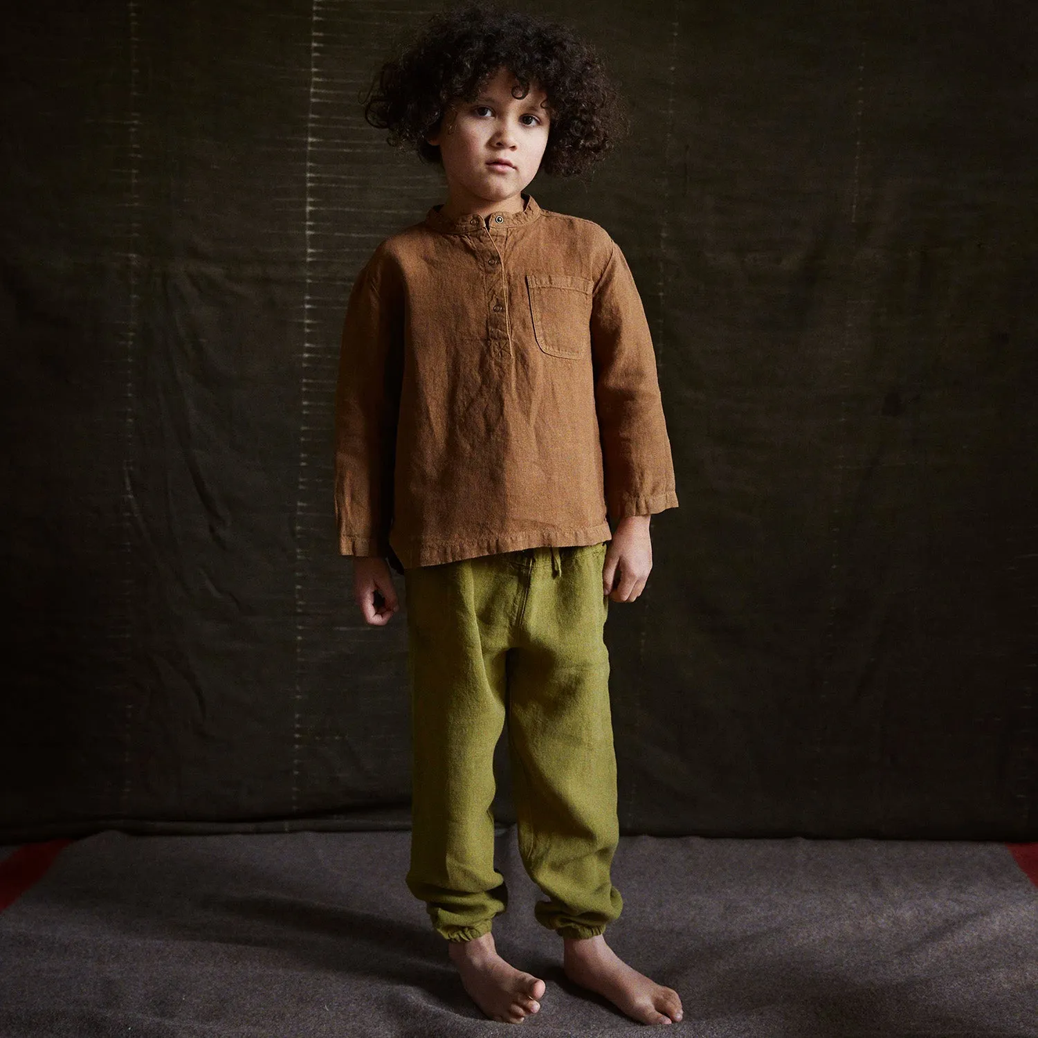 Linden Trousers - Linen - Olive