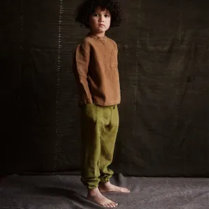 Linden Trousers - Linen - Olive