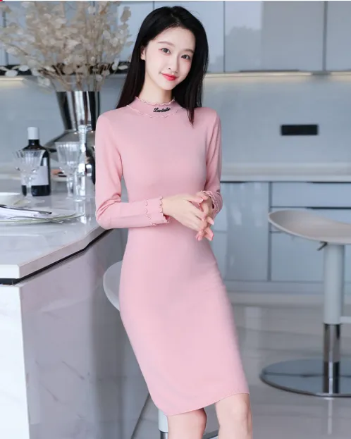 Long Sleeve Autumn Sweater Dress