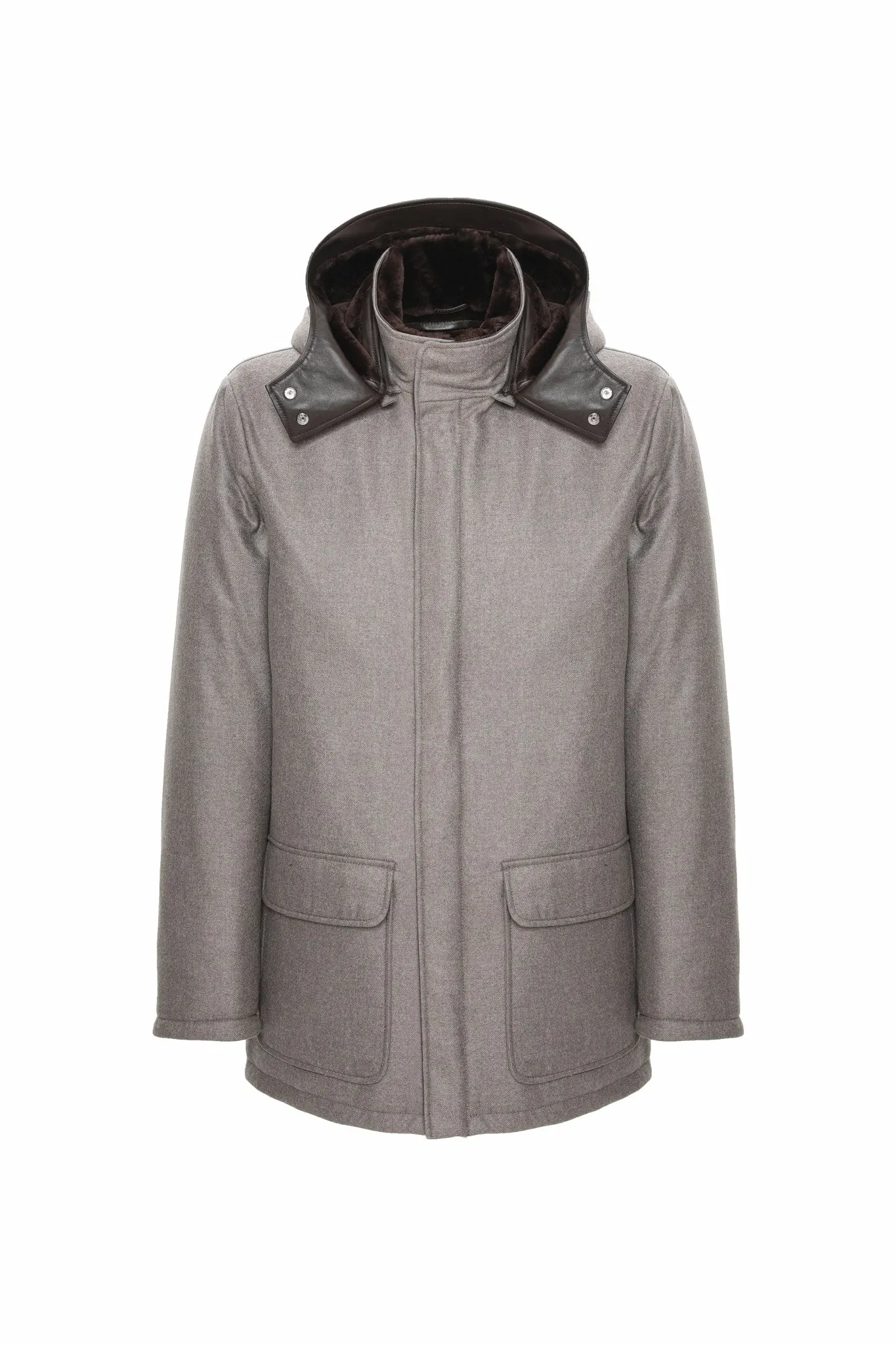 Men's Loro Piana Cashmere & Wool Parka with Select Shearling Lamb Lining