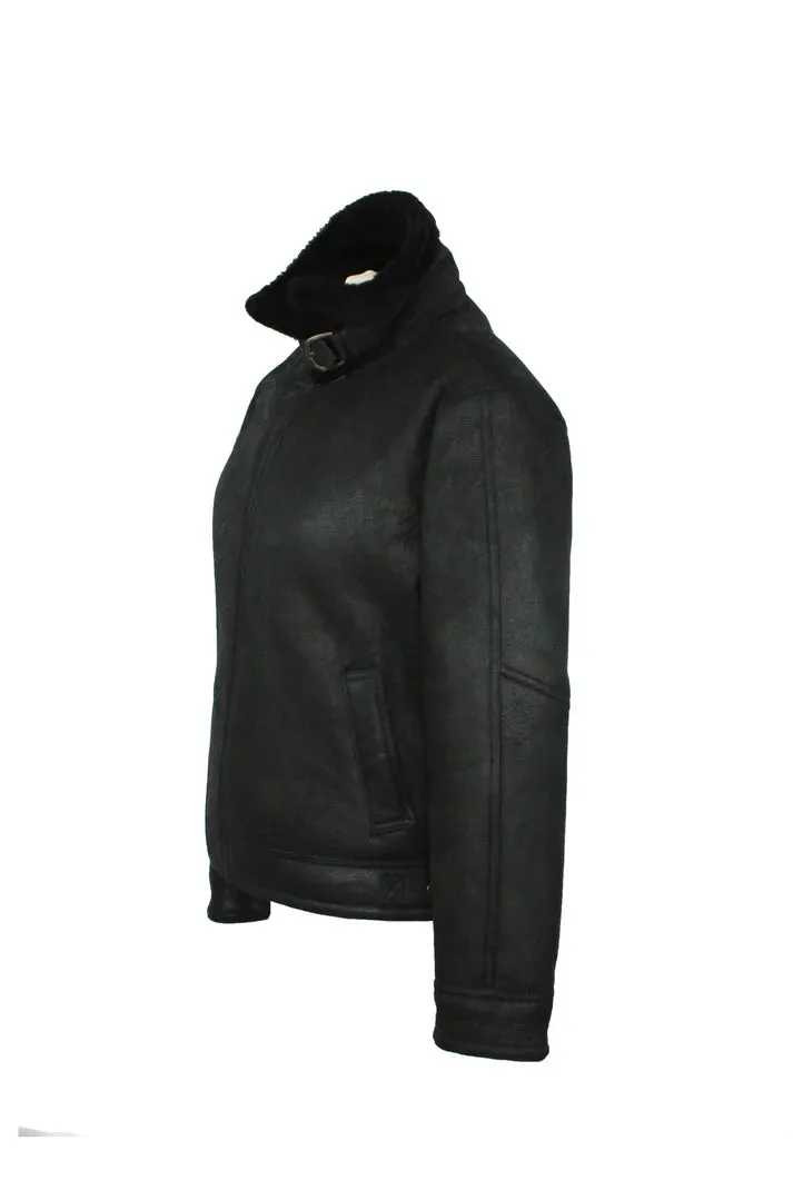 Mens Sheepskin Jacket Aviator Flying Style