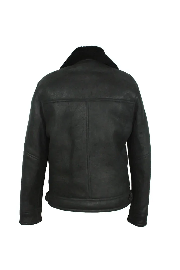 Mens Sheepskin Jacket Aviator Flying Style