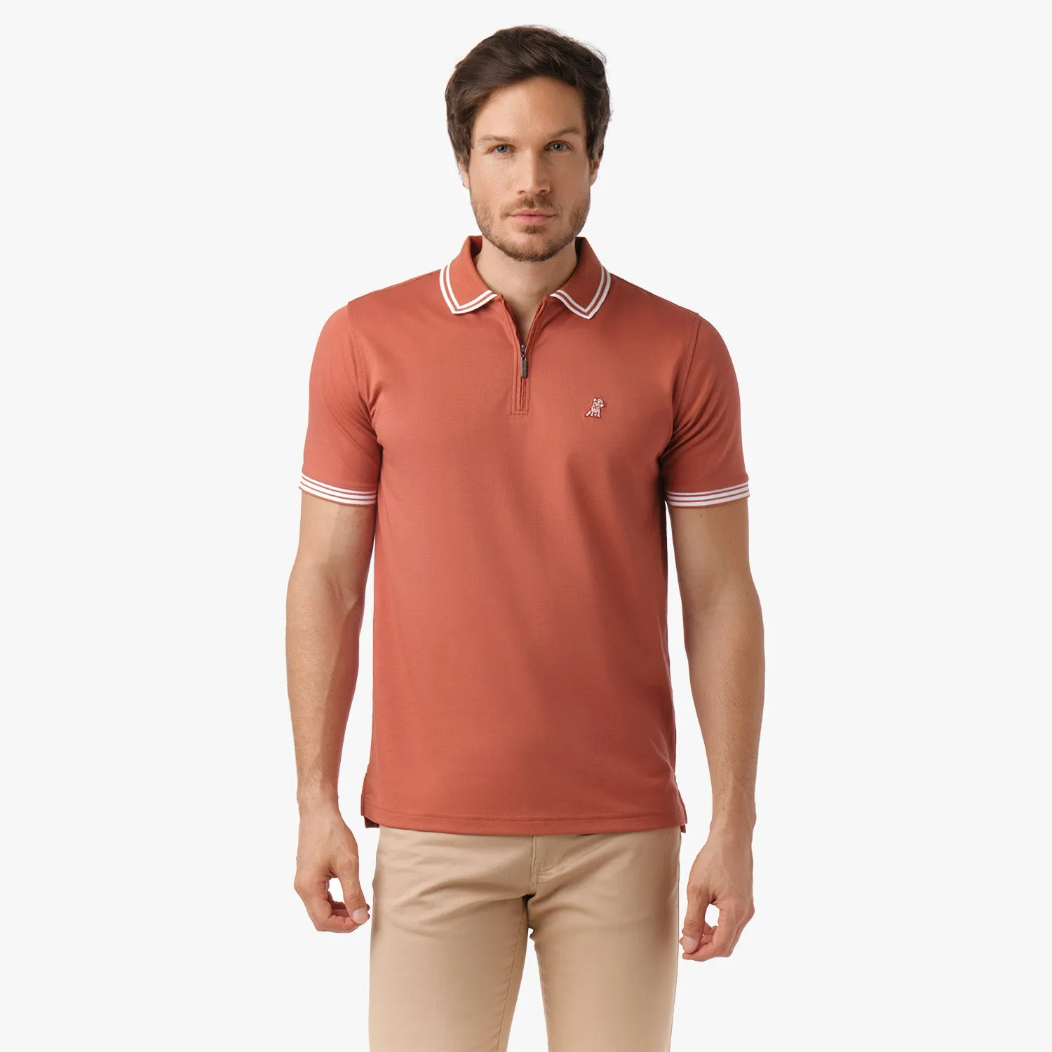 Men's Striped Travel Polo Shirt