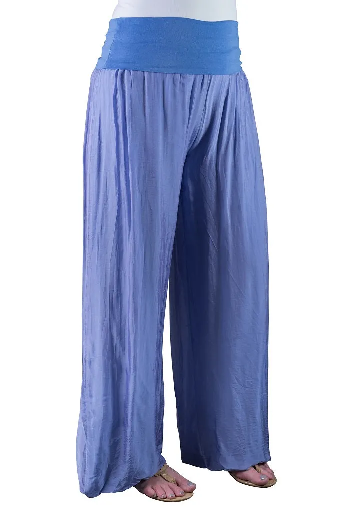 Mercedes Foldover Waist Silk Pant (PL203)