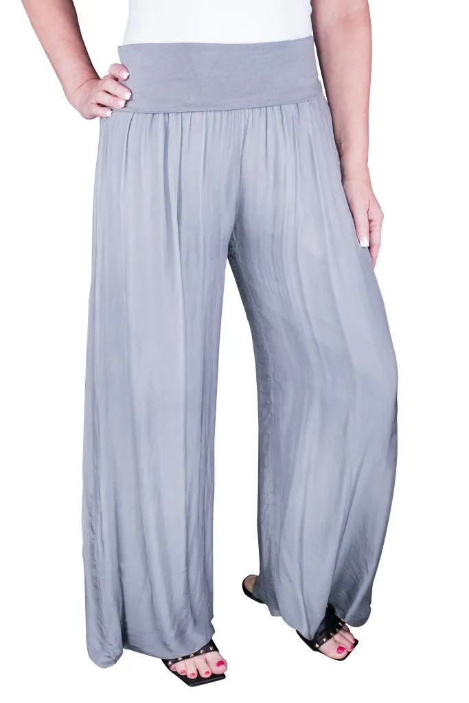 Mercedes Foldover Waist Silk Pant (PL203)