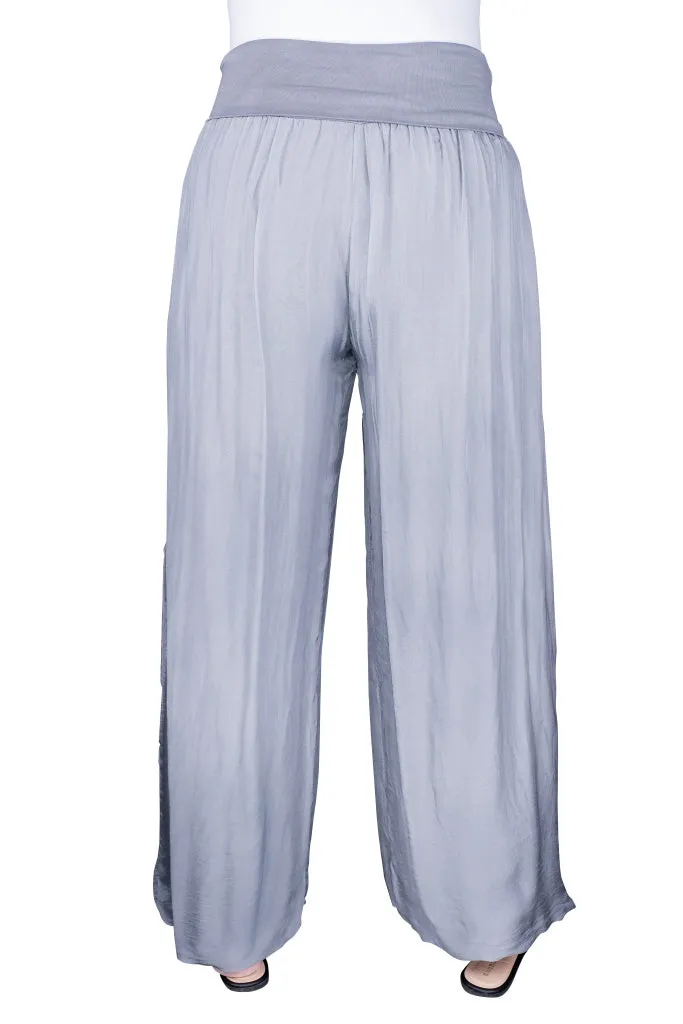 Mercedes Foldover Waist Silk Pant (PL203)