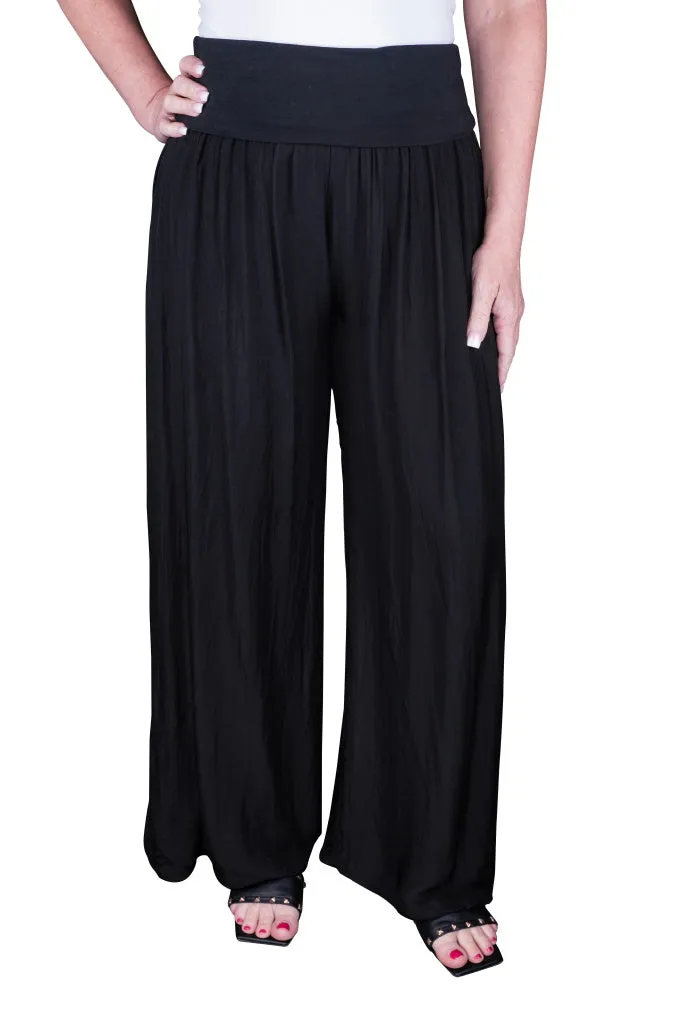 Mercedes Foldover Waist Silk Pant (PL203)