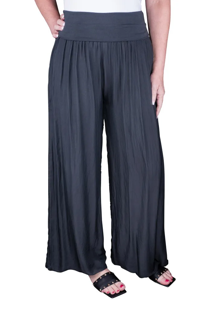 Mercedes Foldover Waist Silk Pant (PL203)