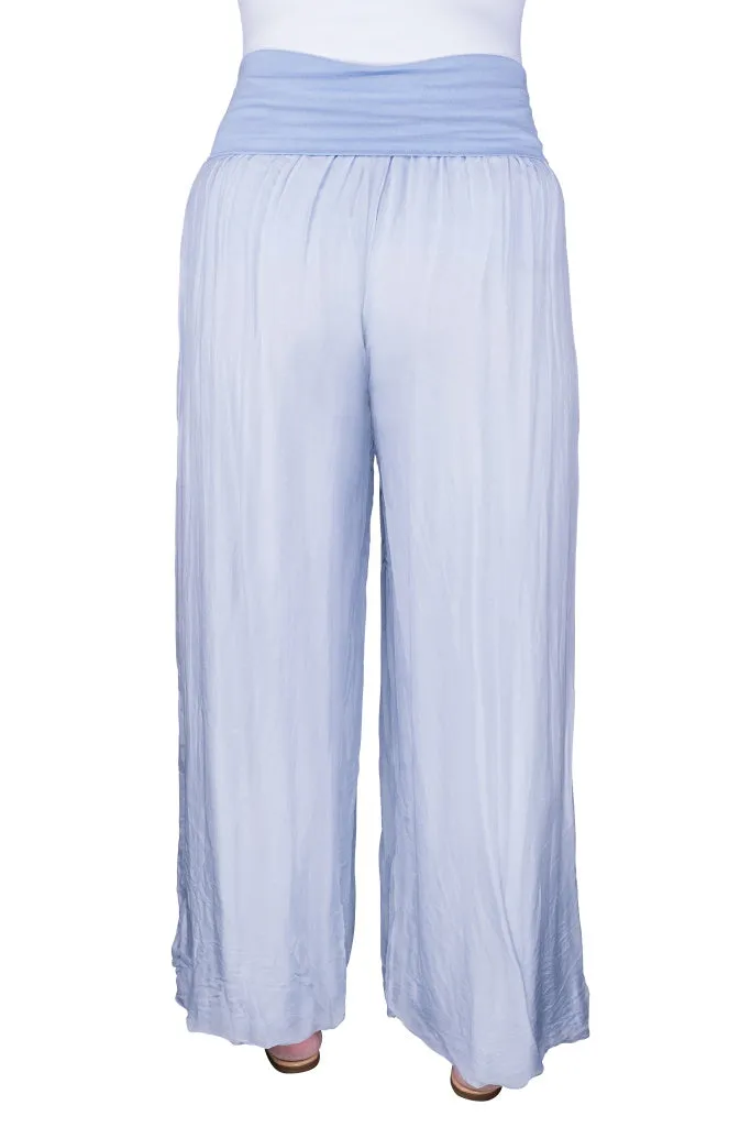 Mercedes Foldover Waist Silk Pant (PL203)